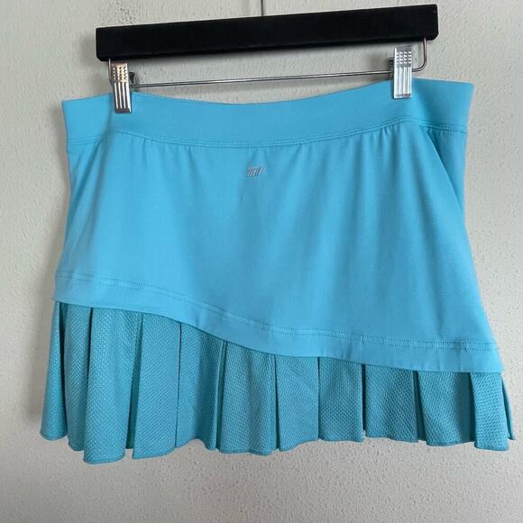 Tail Activewear Golf Skirt Skort Turquoise Flounce Pleated Hem‎ Size L - Picture 2 of 7